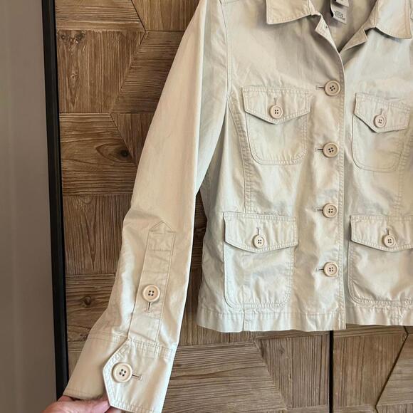 L.L. Bean Women's Utility Jacket Beige Size PM Outdoors - Picture 5 of 8